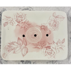 "Roses" Ceramic Soap Dish